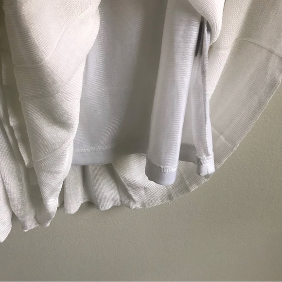 ADRIENNE VITTADINI STUDIO WINTER WHITE SKIRT PLEATS WIDE WAISTBAND STRETCH LINED - Picture 4 of 8